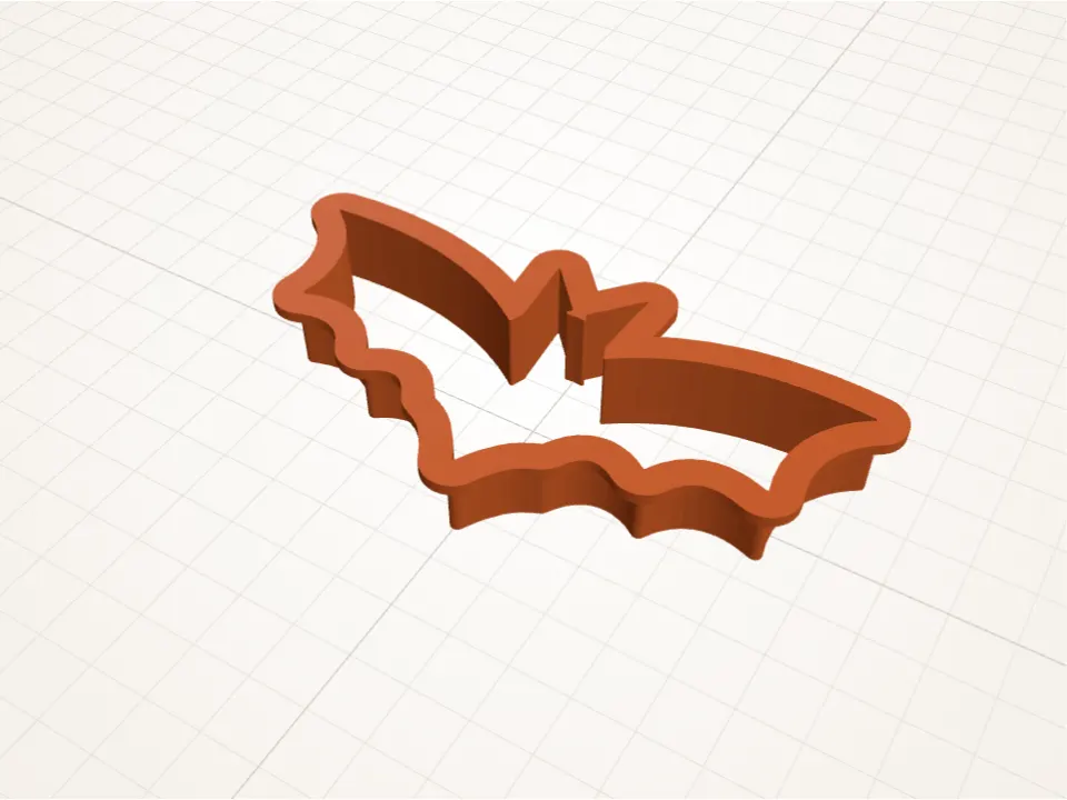 Bat cookie cutter – 3D preview