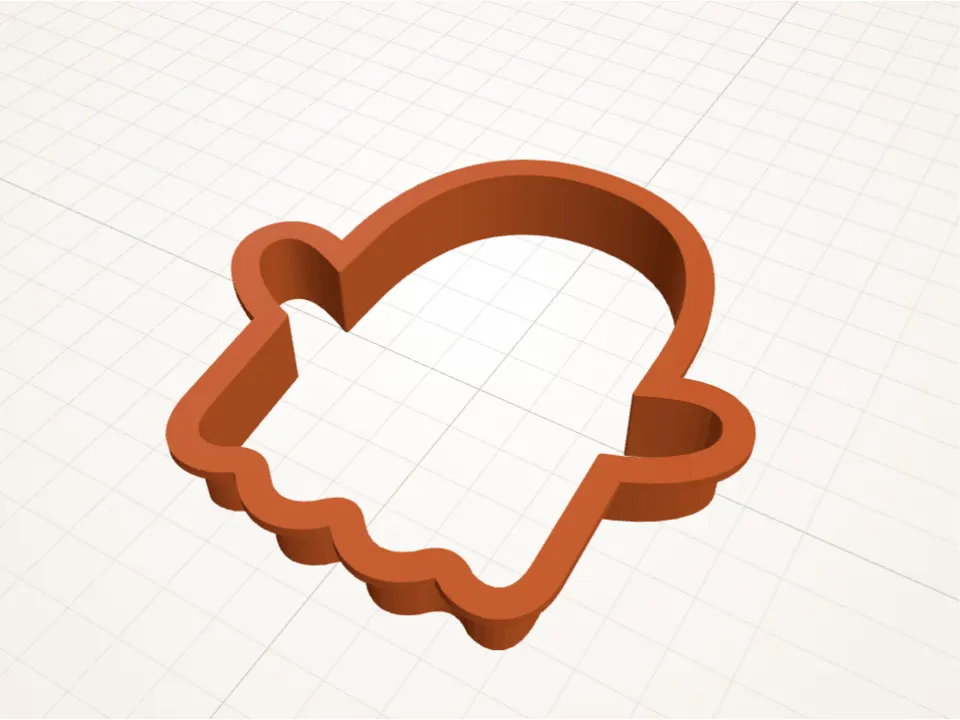 Ghost cookie cutter – 3D preview