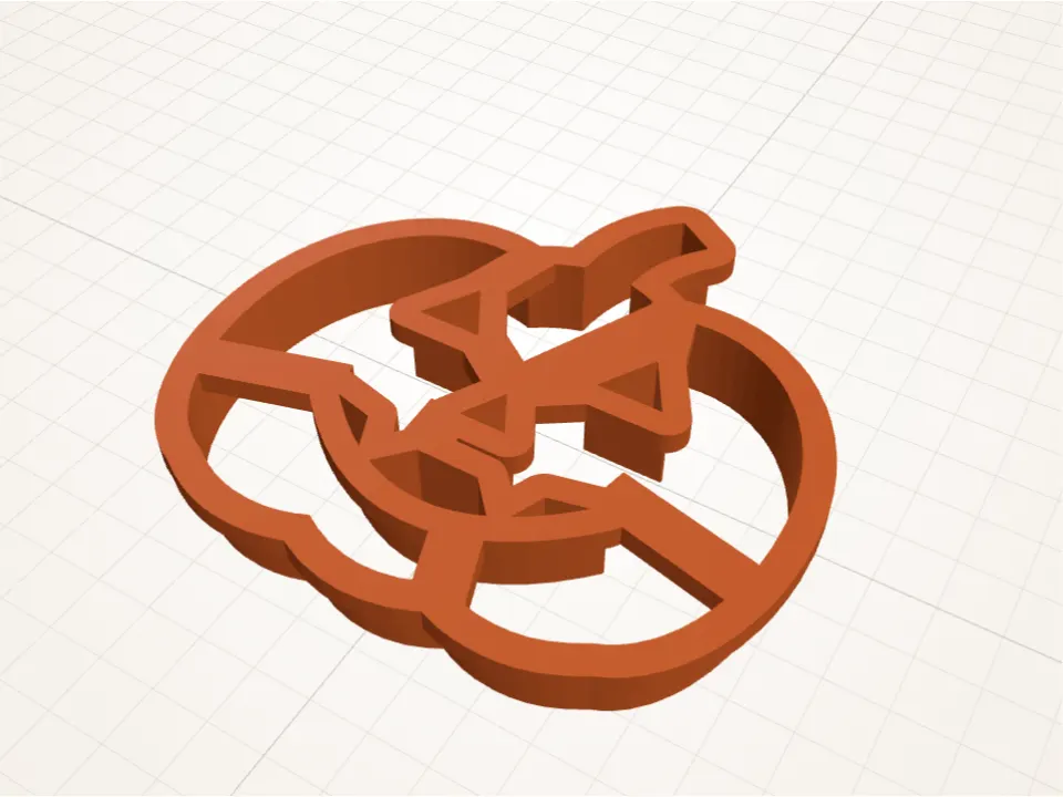 Jack-o’-Lantern cookie cutter – 3D preview