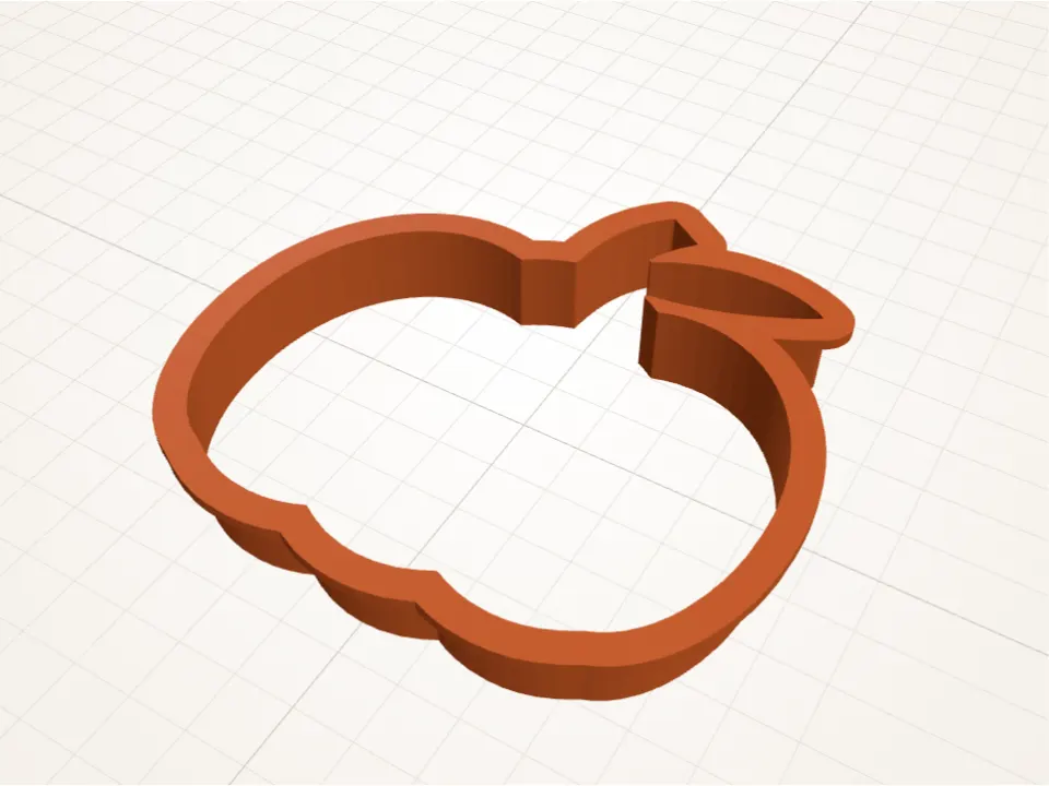 Pumpkin cookie cutter – 3D preview