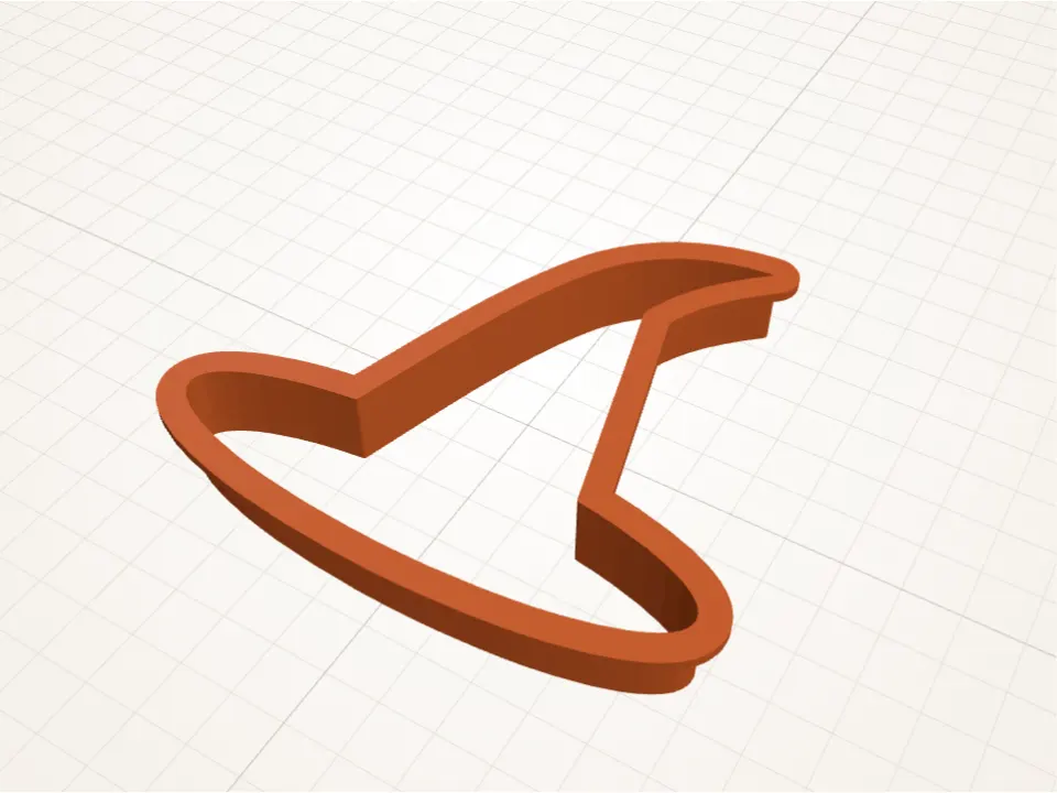 Witch Hat cookie cutter – 3D preview